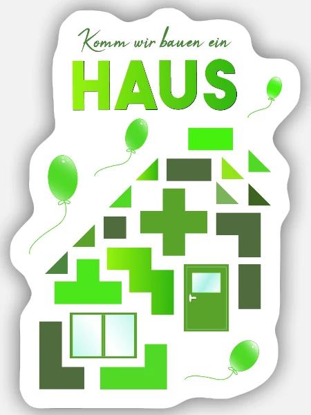 Bausteine Bauklötze bauen - Sticker Größe S (10 x 10 cm) - Mattweiß