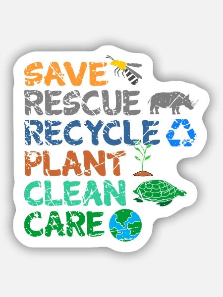 Umweltschützer Grüne Umweltschutz Spruch Öko - Sticker Größe S (10 x 10 cm) - Mattweiß