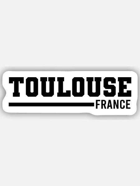 Toulouse | France - Sticker taille S (10 x 10 cm) - blanc mat