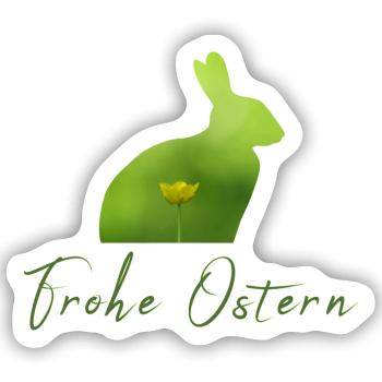 Frohe Ostern Ostern - Sticker Größe S (10 x 10 cm) - Mattweiß - Vorne