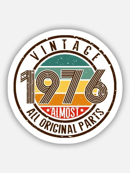 1976 - Sticker Größe S (10 x 10 cm) - Mattweiß