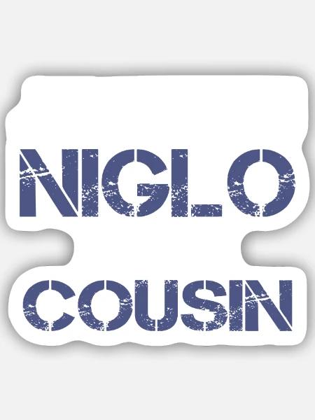 Je mange du Niglo - Sticker taille S (10 x 10 cm) - blanc mat