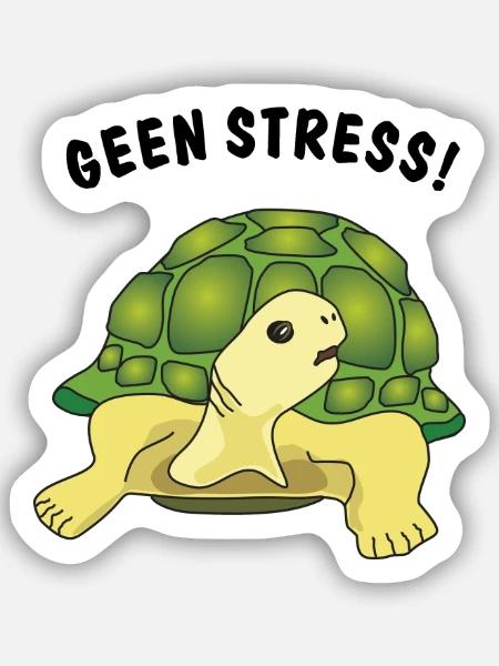 geen stress - Sticker Größe S (10 x 10 cm) - Mattweiß