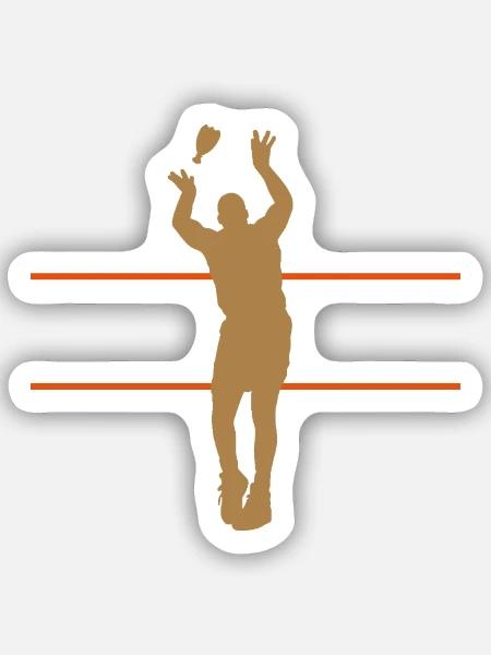 Federleichte Indiaca Meisterschaft - Sticker Größe S (10 x 10 cm) - Mattweiß