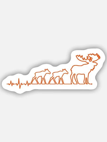 elch moose - Sticker Größe S (10 x 10 cm) - Mattweiß