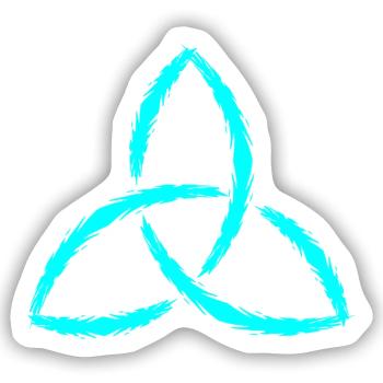 Keltisches Symbol Triquetra Endlos Geschenk - Sticker Größe S (10 x 10 cm) - Mattweiß - Vorne