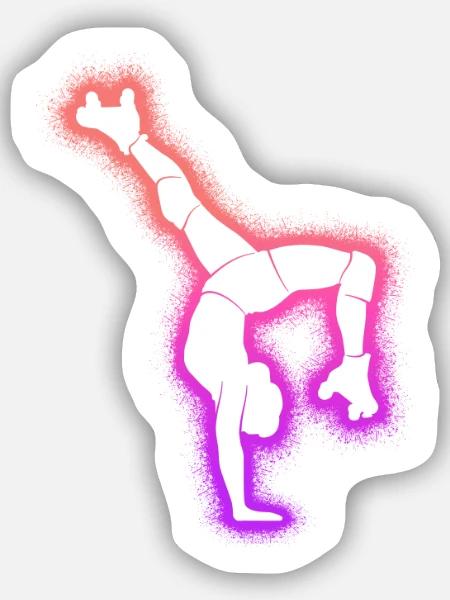 Rollschuh Kinder Roller Skating Frauen Rollschuhe - Sticker Größe S (10 x 10 cm) - Mattweiß