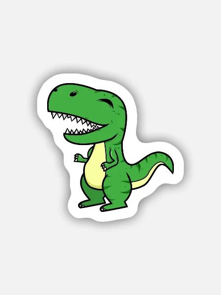 T-Rex - Sticker Größe S (10 x 10 cm) - Mattweiß