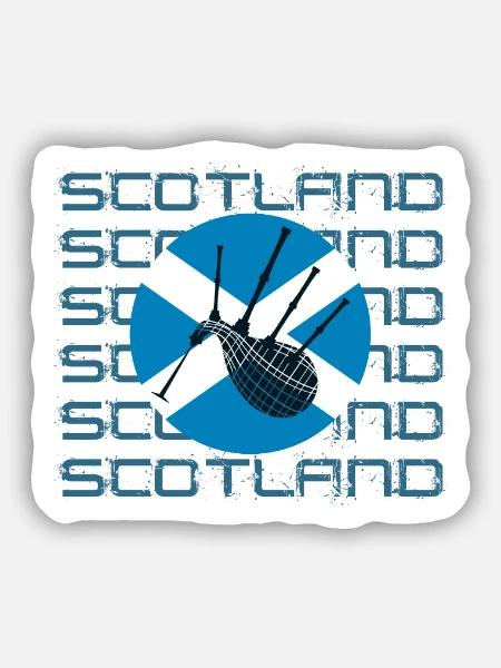 bagpipes - Sticker size S (10 x 10 cm) - white matte