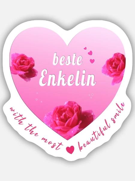 beste Enkelin - Sticker Größe S (10 x 10 cm) - Mattweiß