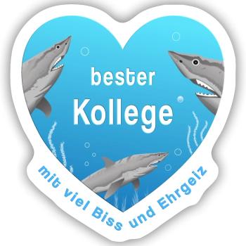 bester Kollege - Sticker Größe S (10 x 10 cm) - Mattweiß - Vorne