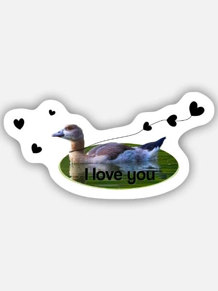 love you I love you - Sticker Größe S (10 x 10 cm) - Mattweiß
