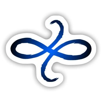 Keltische Symbole Freundschaft Blau - Sticker Größe S (10 x 10 cm) - Mattweiß - Vorne