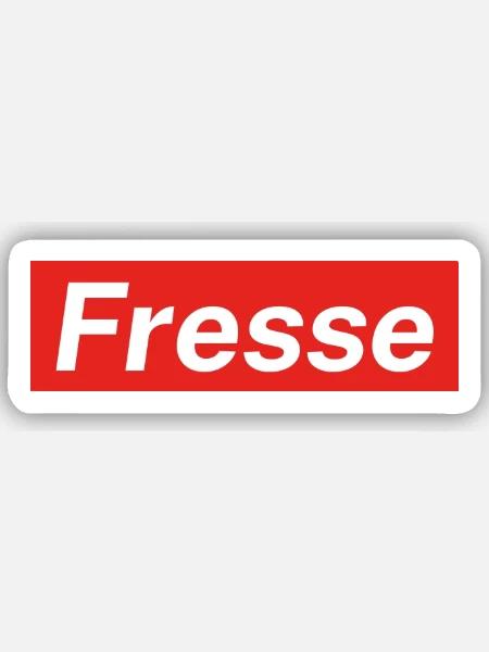 Fresse - Sticker Größe S (10 x 10 cm) - Mattweiß