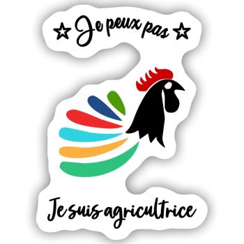 BAUER. BAUER. LANDWIRTSCHAFT. FIRMA - Sticker Größe S (10 x 10 cm) - Mattweiß - Vorne