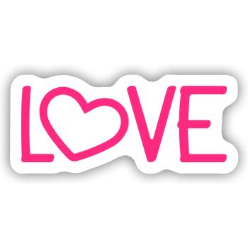 Liebe Herz Romantisch - Sticker Größe S (10 x 10 cm) - Mattweiß - Vorne