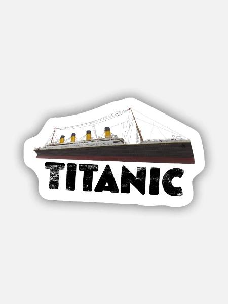 Titanic Retro - Sticker Größe S (10 x 10 cm) - Mattweiß