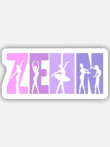 10. Geburtstag Mädchen 10 Jahre Ballet Ballerina - Sticker Größe S (10 x 10 cm) - Mattweiß