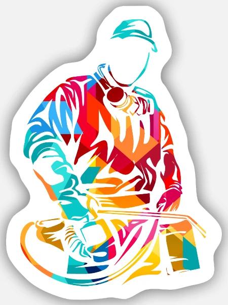 Zupackender Kammerjäger Ungeziefer - Sticker Größe S (10 x 10 cm) - Mattweiß