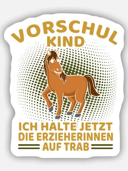 Vorschulkind Vorschule - Sticker Größe S (10 x 10 cm) - Mattweiß
