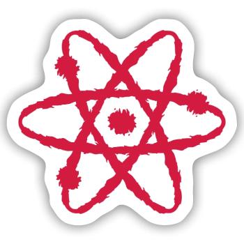 Wissenschaftliches Symbol - Sticker Größe S (10 x 10 cm) - Mattweiß - Vorne
