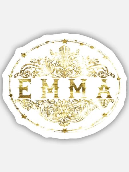 Emma - Sticker Größe S (10 x 10 cm) - Mattweiß