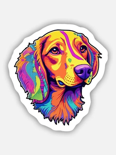 Deutscher Wachtelhund Hunderasse Cartoon Kawaii Ill - Sticker Größe S (10 x 10 cm) - Mattweiß