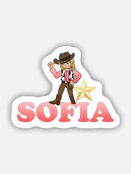 Sofia - Sticker Größe S (10 x 10 cm) - Mattweiß