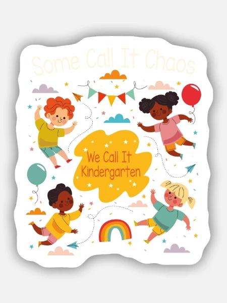 Kindergarten - Sticker Größe S (10 x 10 cm) - Mattweiß