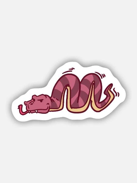 Geheimnisvolle Python Urwaldbewohner - Sticker Größe S (10 x 10 cm) - Mattweiß