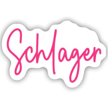 Team Schlager - Sticker Größe S (10 x 10 cm) - Mattweiß - Vorne