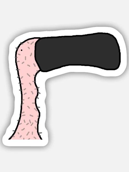 Ente nackt - Sticker Größe S (10 x 10 cm) - Mattweiß
