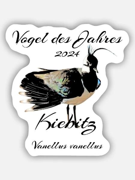 Kiebitz, Vogel des Jahres 2024 - Sticker Größe S (10 x 10 cm) - Mattweiß