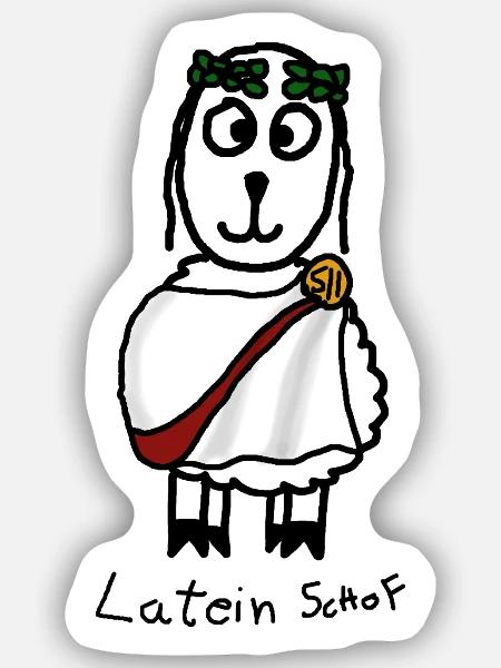 Latein ScHoF - Sticker Größe S (10 x 10 cm) - Mattweiß