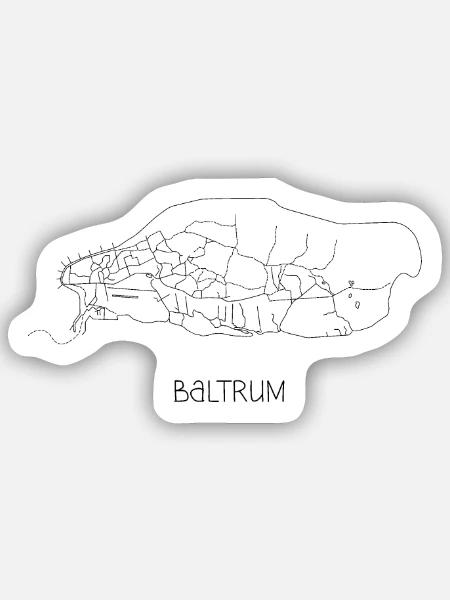 Baltrum. - Sticker Größe S (10 x 10 cm) - Mattweiß