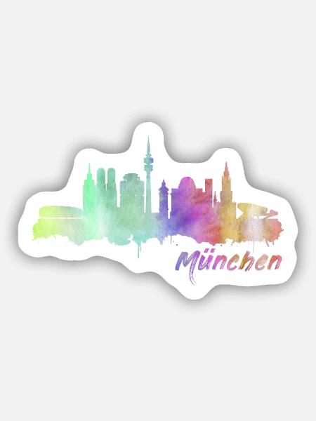 München - Sticker Größe S (10 x 10 cm) - Mattweiß