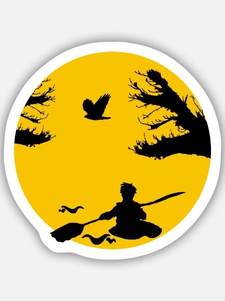 kanu freiheit - Sticker Größe S (10 x 10 cm) - Mattweiß