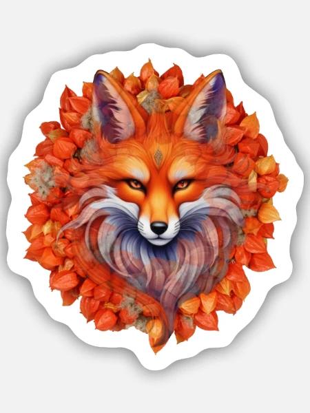 Rotfuchs - Sticker Größe S (10 x 10 cm) - Mattweiß
