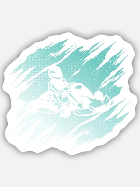 Gokart Go Kart Kartfahrer Motorsport Go-Kart - Sticker Größe S (10 x 10 cm) - Mattweiß