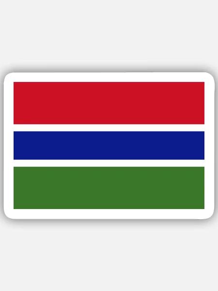 Gambia - Sticker Größe S (10 x 10 cm) - Mattweiß