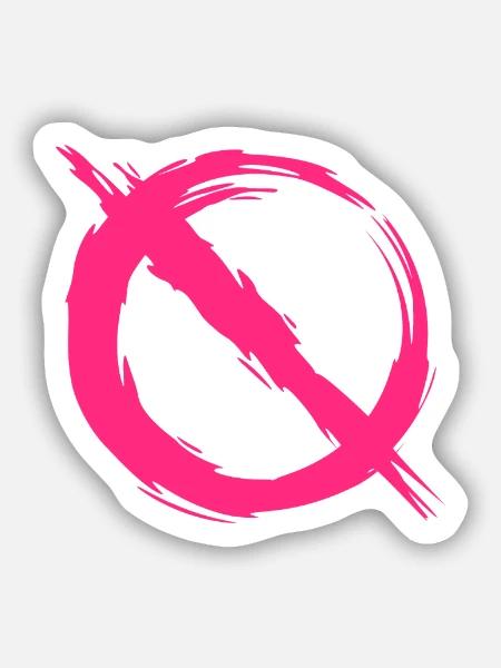 Verbot verboten - Sticker Größe S (10 x 10 cm) - Mattweiß