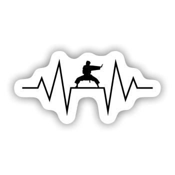 Kampfsport - Sticker Größe S (10 x 10 cm) - Mattweiß - Vorne