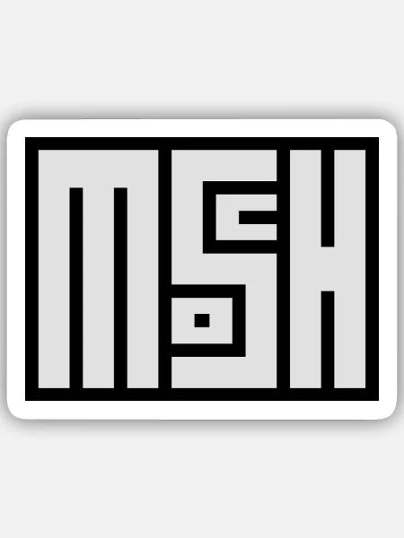 MOSCH - Sticker Größe S (10 x 10 cm) - Mattweiß