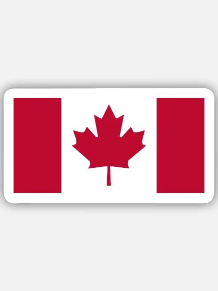 Drapeau canada drapeau érable Canada Day 1867 Toronto - Sticker taille S (10 x 10 cm) - blanc mat