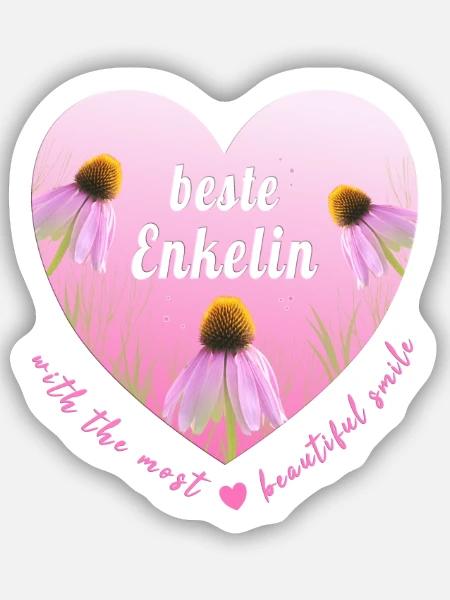 beste Enkelin - Sticker Größe S (10 x 10 cm) - Mattweiß