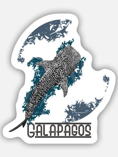 Walhai der Galapagos-Inseln - Sticker Größe S (10 x 10 cm) - Mattweiß