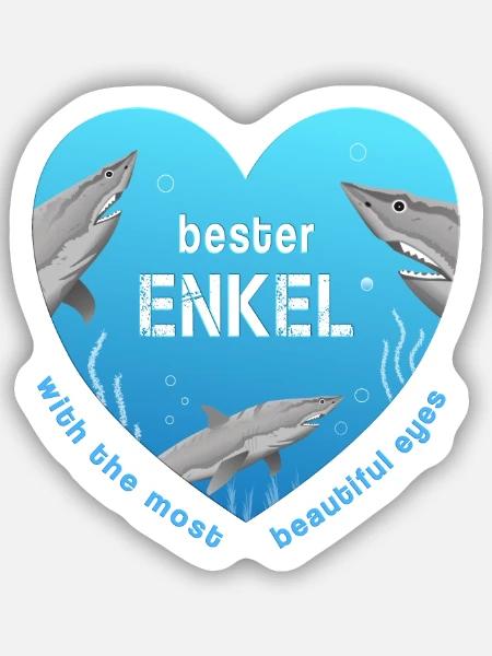 bester Enkel - Sticker Größe S (10 x 10 cm) - Mattweiß
