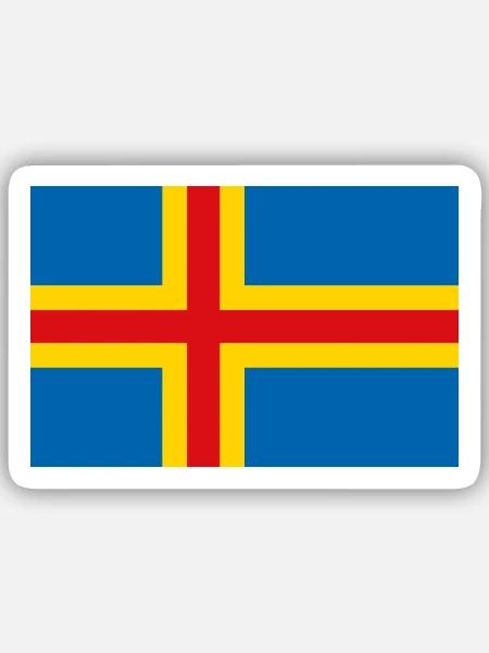 Åland-Inseln - Sticker Größe S (10 x 10 cm) - Mattweiß