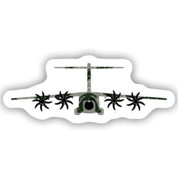A400M camoflage - Sticker Größe S (10 x 10 cm) - Mattweiß - Vorne