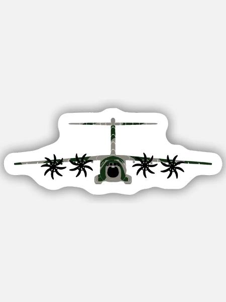 A400M camoflage - Sticker Größe S (10 x 10 cm) - Mattweiß